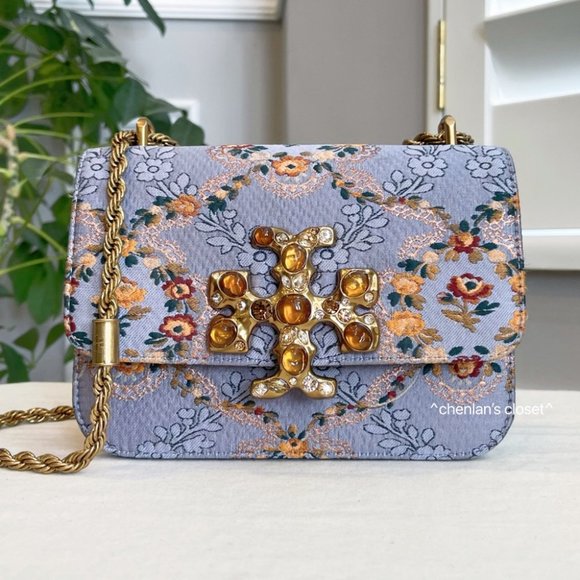 🔥Tory Burch Eleanor Small Jeweled Logo Shoulder Bag - Picture 4 of 17